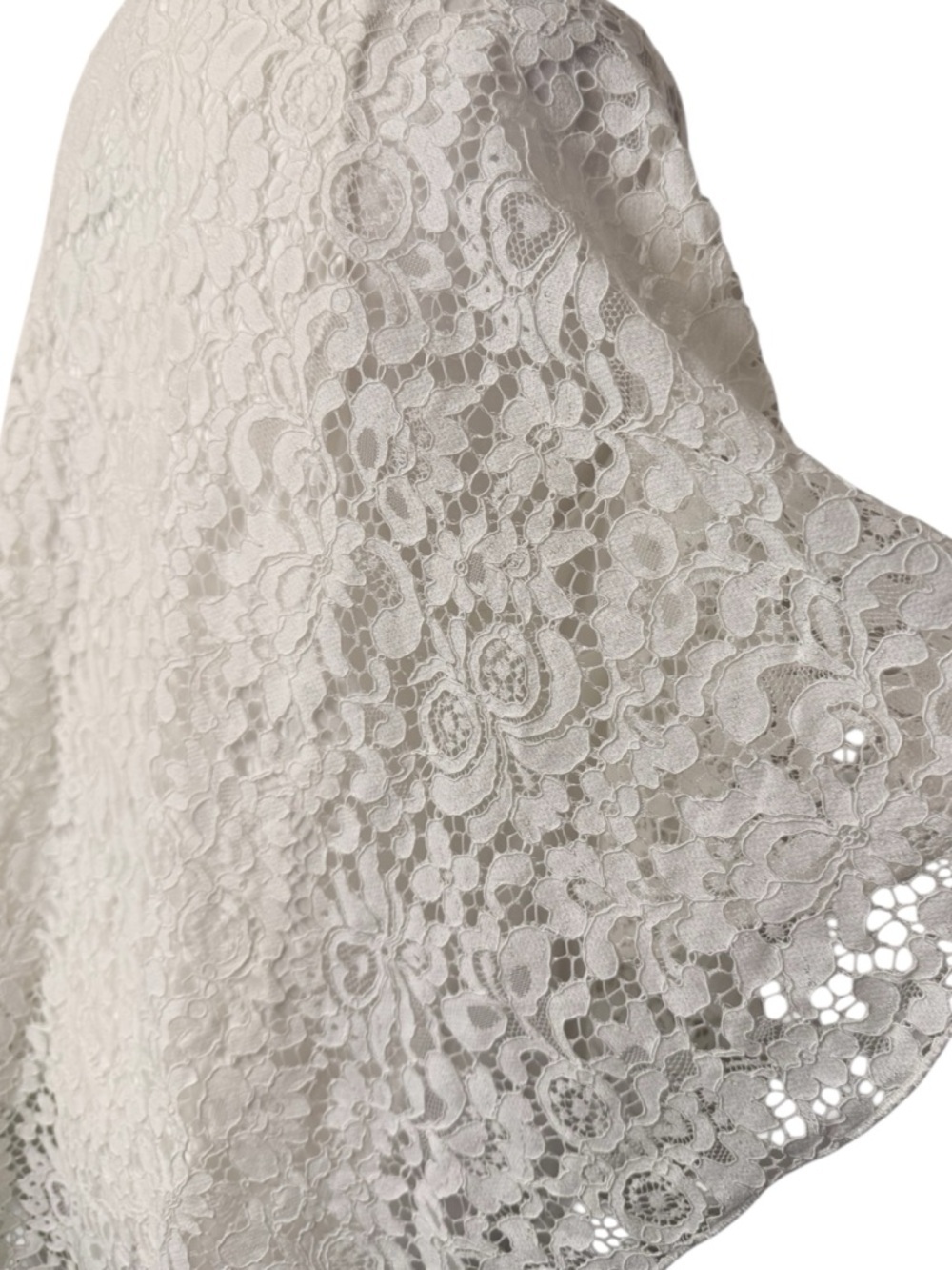 NY Collection White Lace Overlay Poncho Blouse XL NWT - Picture 6 of 7